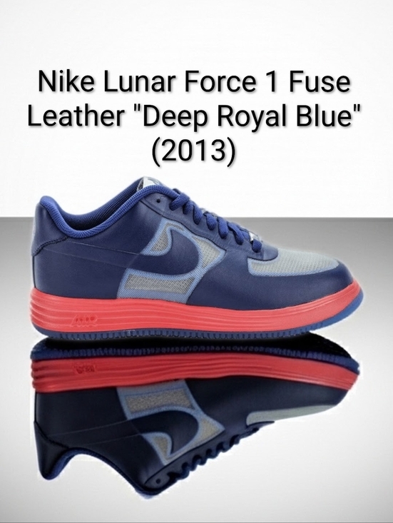 Nike Other - Nike Lunar Force 1 Fuse Leather "Deep Royal Blue" (2013) Mens 13 NEW W/OG BOX